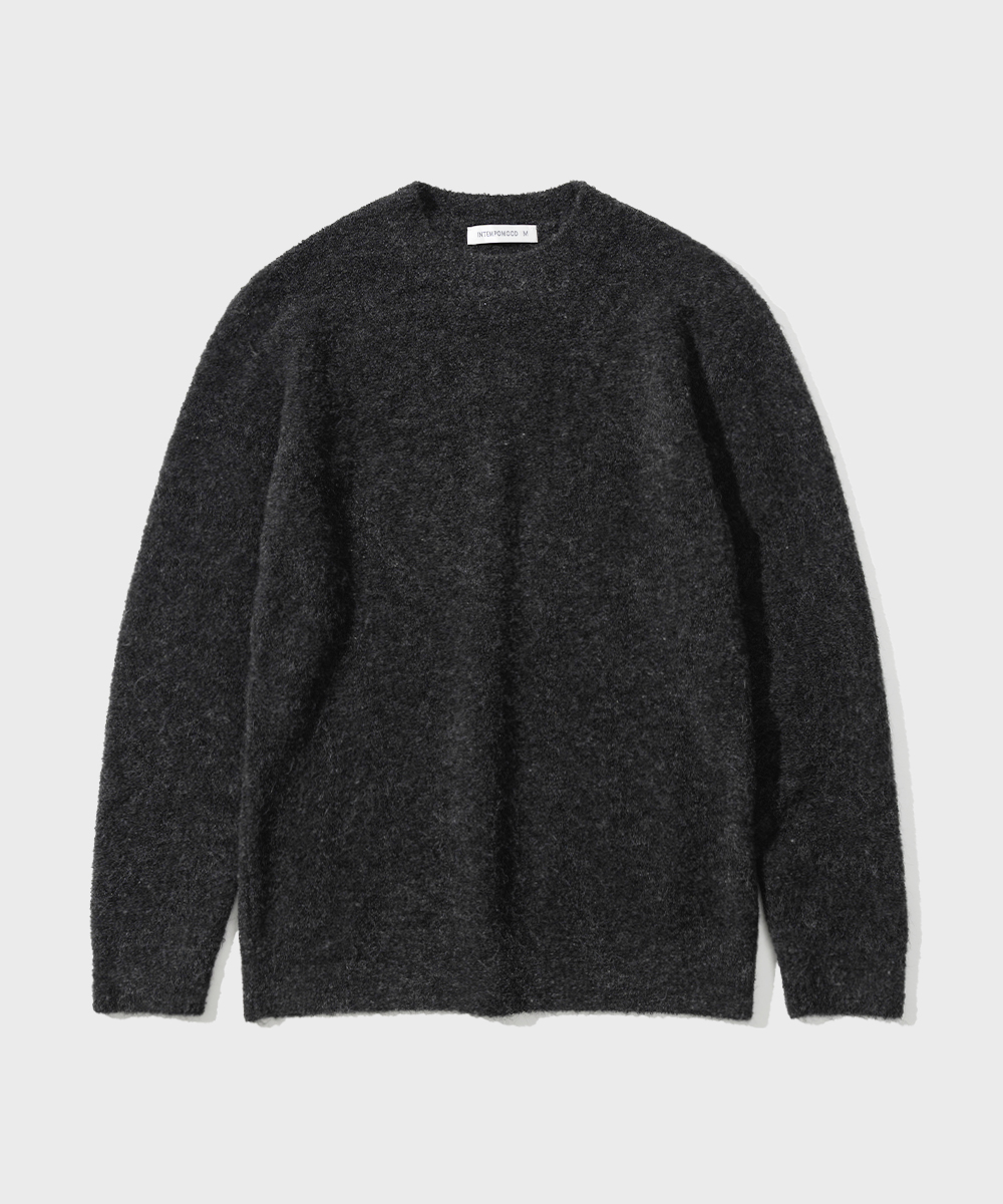 Minimal Wit Boucle Pullover_Black
