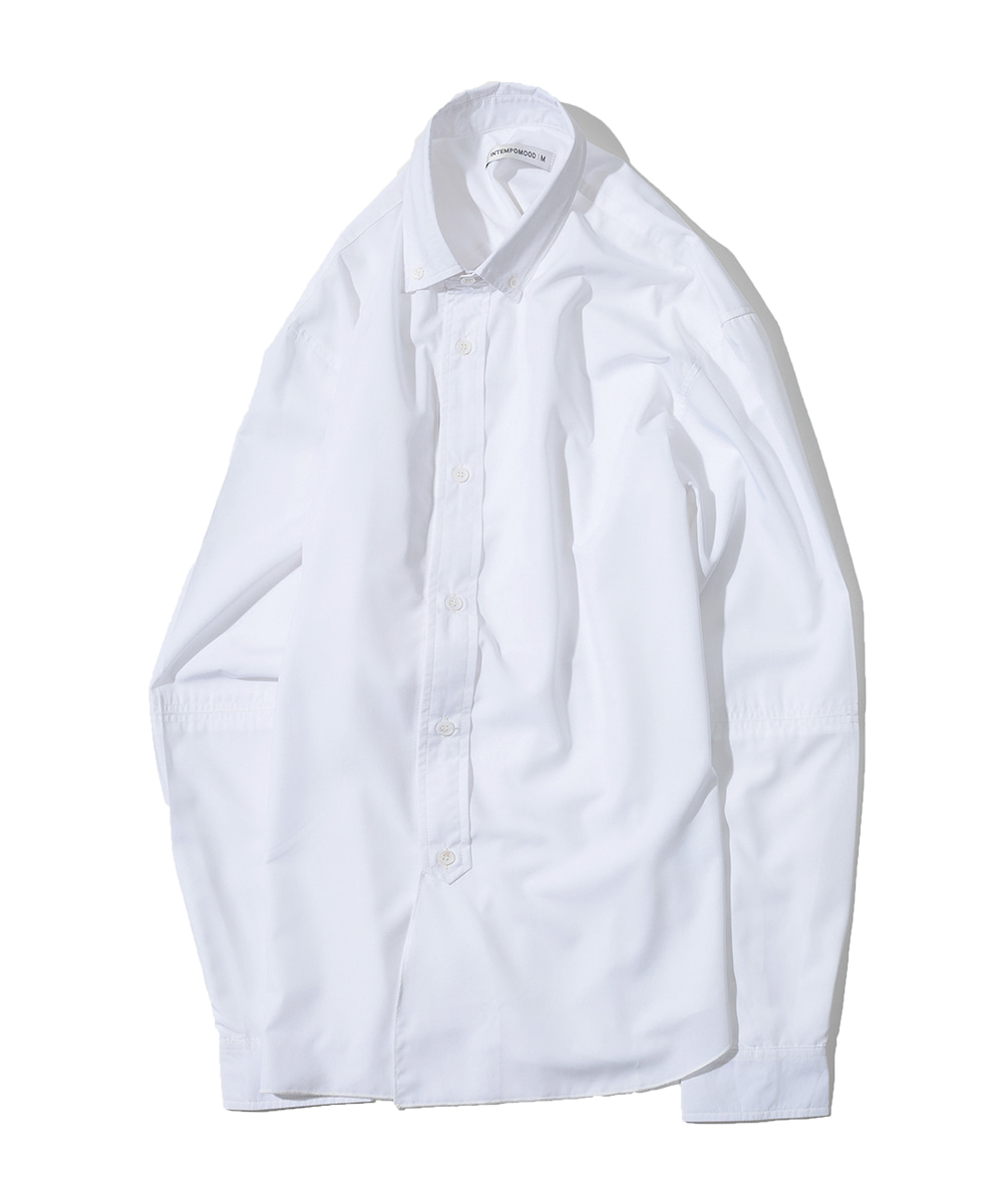 Bamboo Belly Flapped Shirt_White