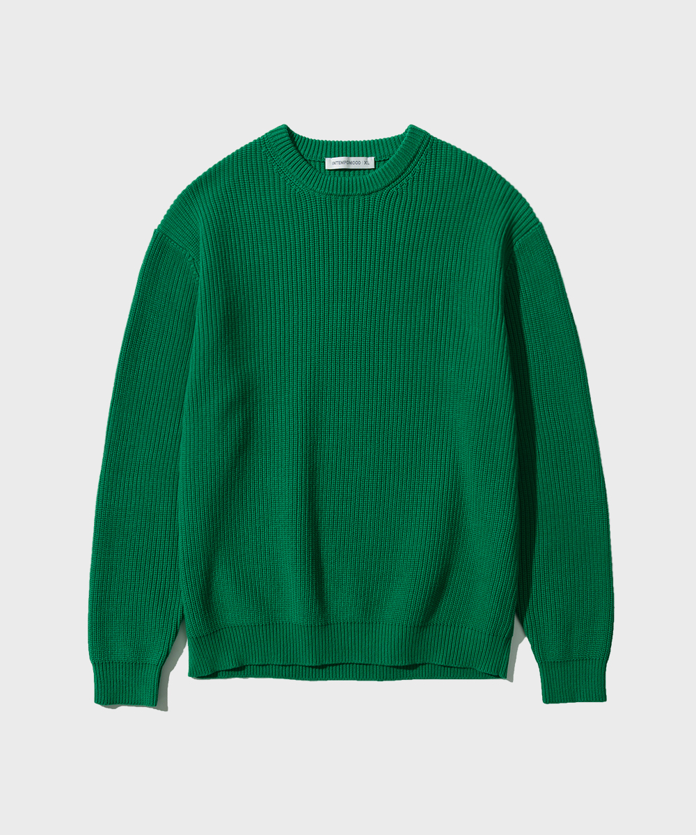 Hachi Elbow Volume Pullover_Green Earth